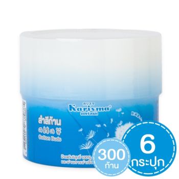 คอตตอนบัด 300 ก้าน 6 กระปุก